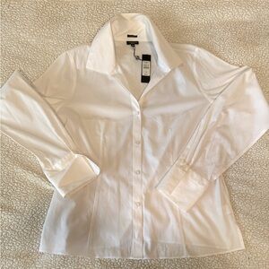 French Cuff women’s dress shirt in white button down never worn